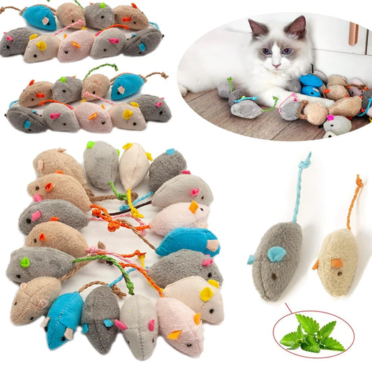 200pcs Catnip Mouse Toys