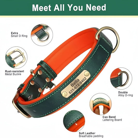 Personalized Leather Dog Collar