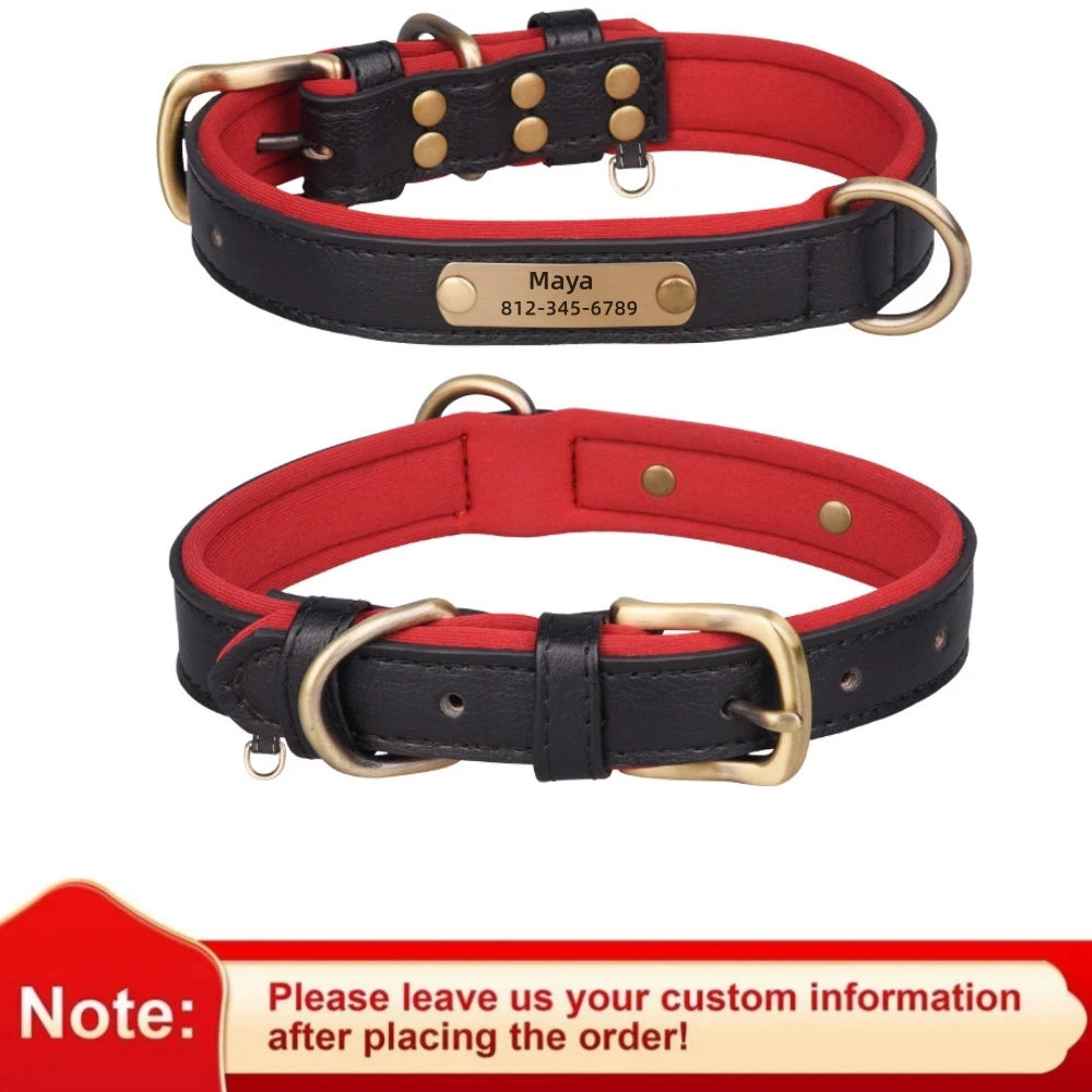 Personalized Leather Dog Collar