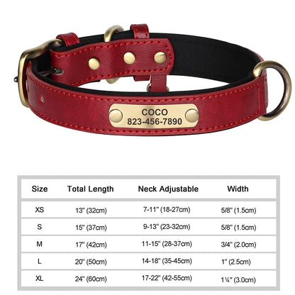 Personalized Leather Dog Collar