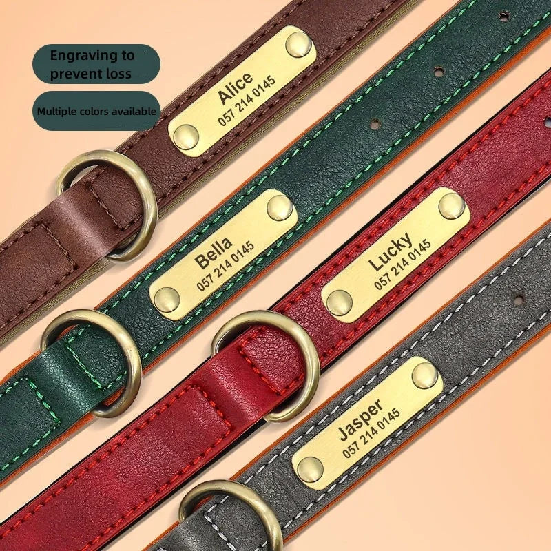 Personalized Leather Dog Collar
