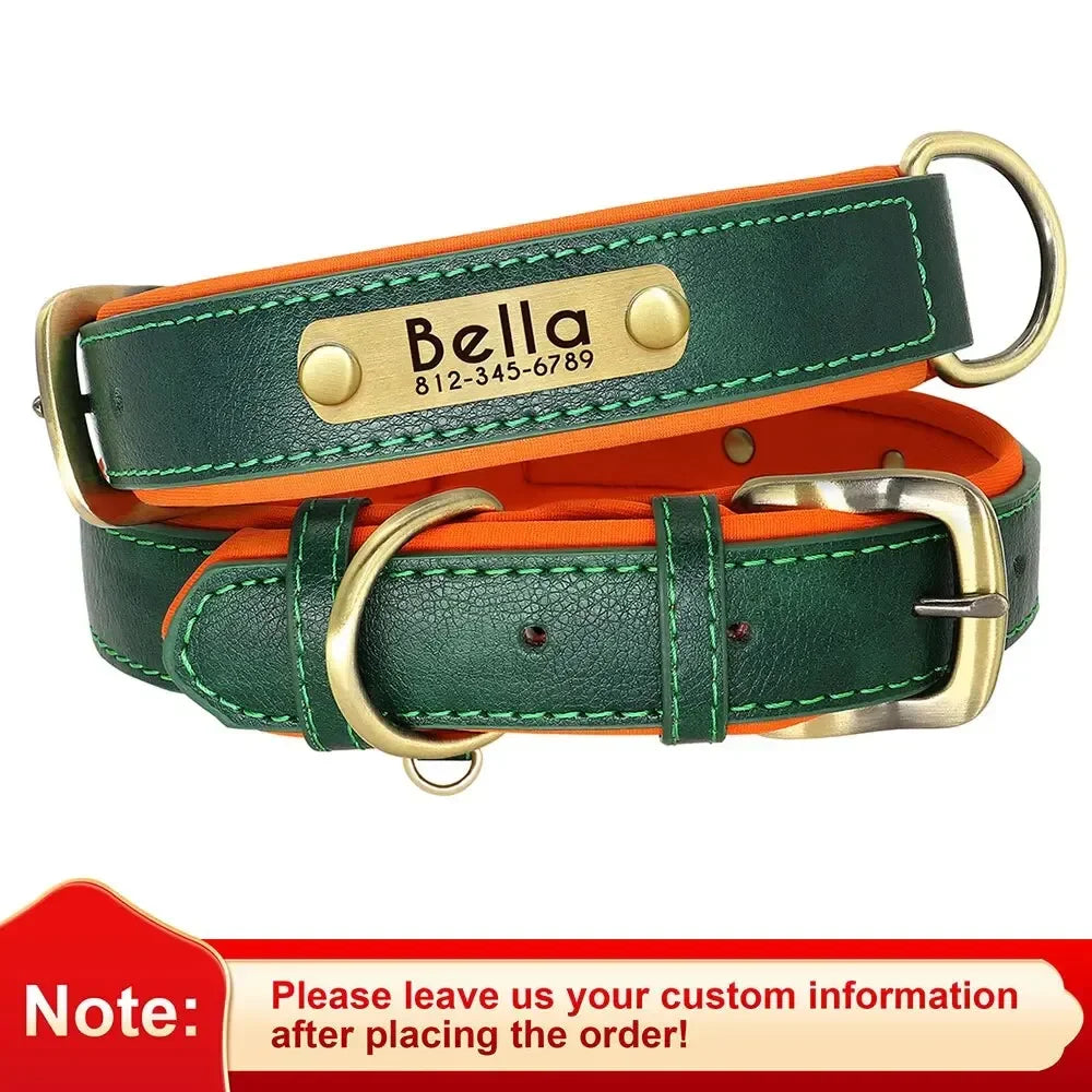 Personalized Leather Dog Collar