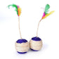 Sisal Rope Cat Toy Ball – Interactive Feather Toy