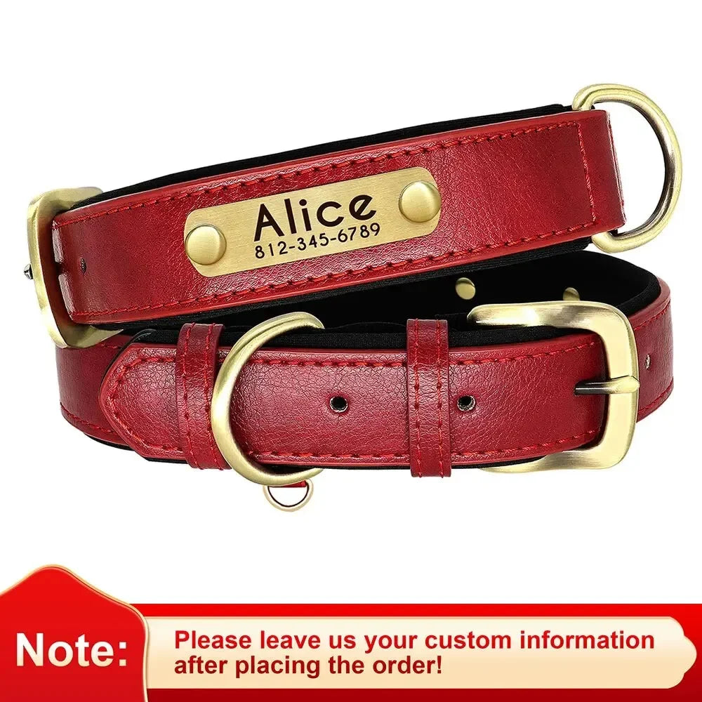 Personalized Leather Dog Collar