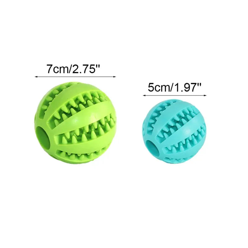 Interactive Dog Chew Ball – Tooth Cleaning, Treat Dispensing Rubber Toy