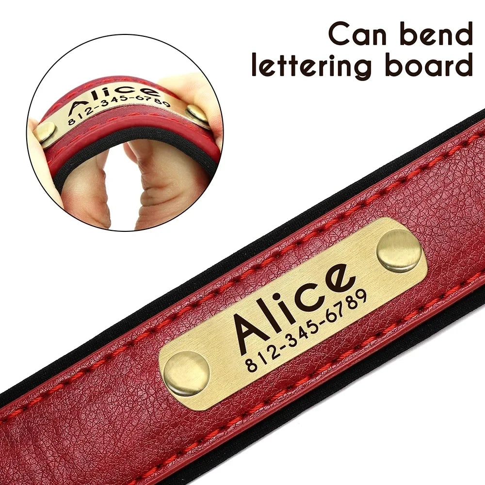 Personalized Leather Dog Collar