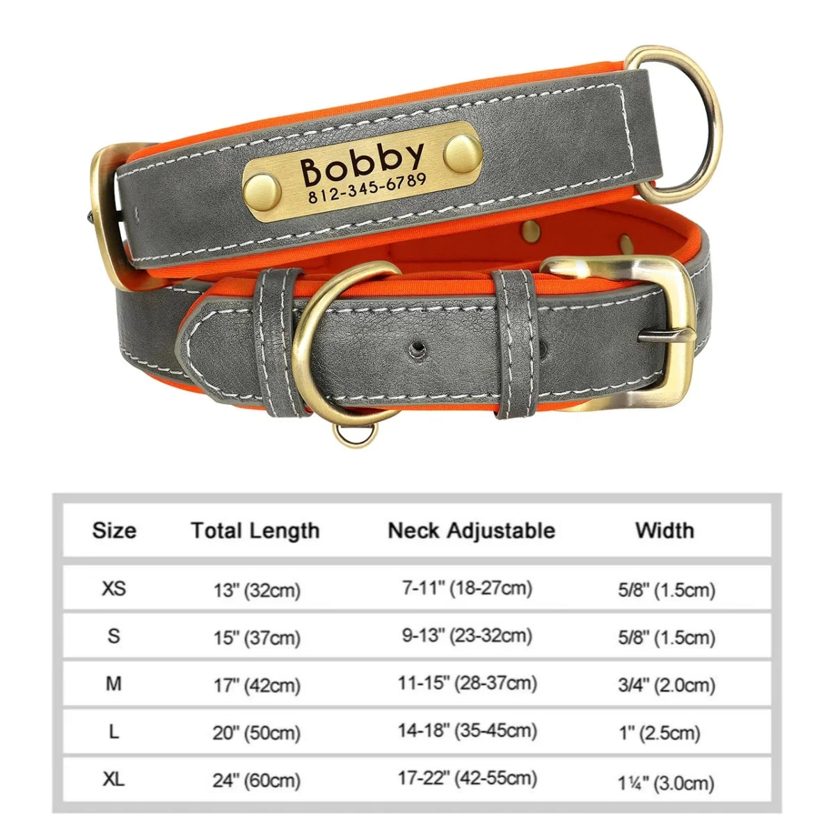 Personalized Leather Dog Collar